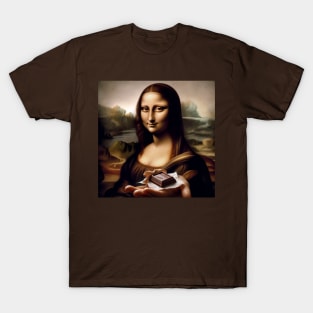 Mona Lisa's Chocolate Gift: White Day Elegance T-Shirt